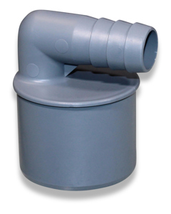 End cap DN50 m w/angle hose connector 3/4"